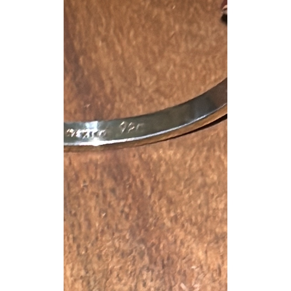 VINTAGE MEXICAN STERLING & BRASS BELT BUCKLE BANGLE BRACELET - Picture 6 of 6
